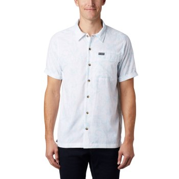 Columbia Outdoor Elements Short Sleeve Print, Camisa Azules Para Hombre | 678401-YNI